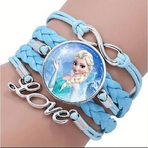 Authorized Disney Princess Bracelet, Frozen Elsa, Cute Cartoon Style. G